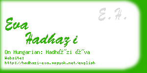 eva hadhazi business card